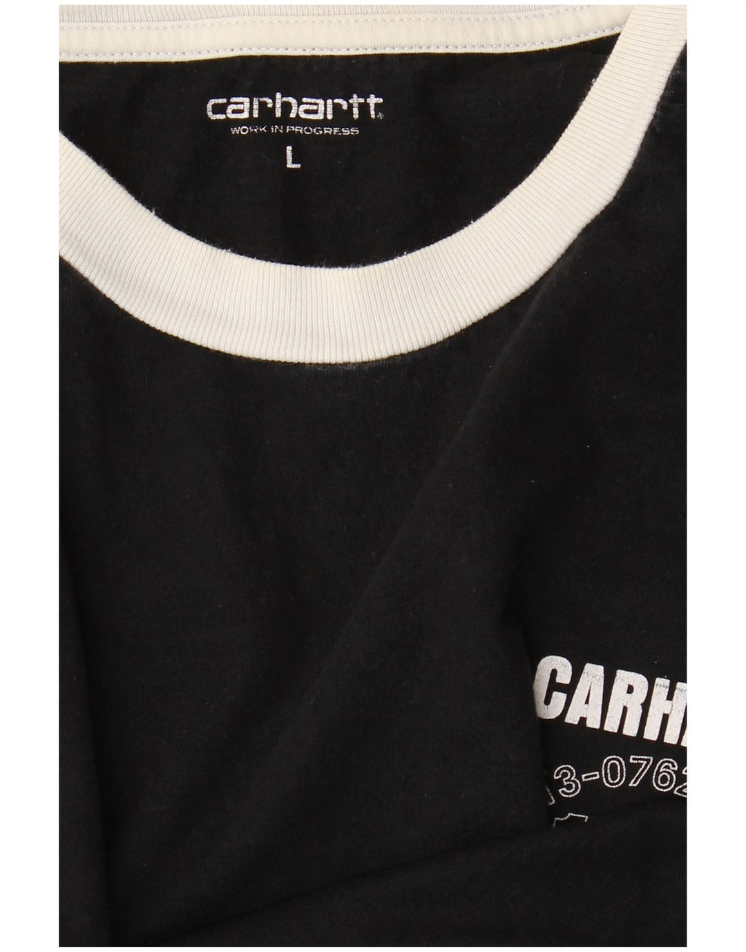 Мужской топ CARHARTT с длинным рукавом и рисунком, большой черный в полоску