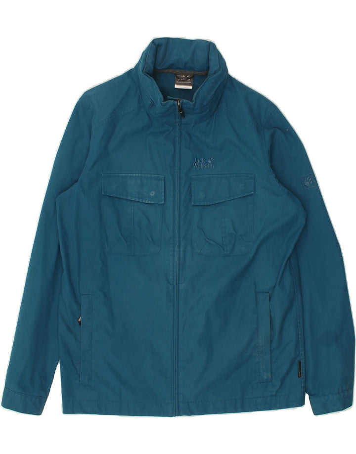 JACK WOLFSKIN Mens Utility Jacket UK 36/38 Small Blue Vintage Jack Wolfskin and Second-Hand Jack Wolfskin from Messina Hembry 