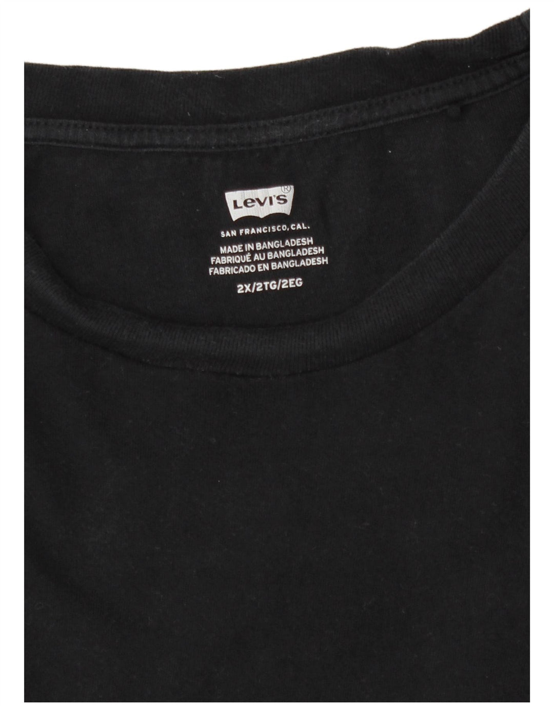 Женская футболка Levi's Top UK 20 2XL, черный хлопок