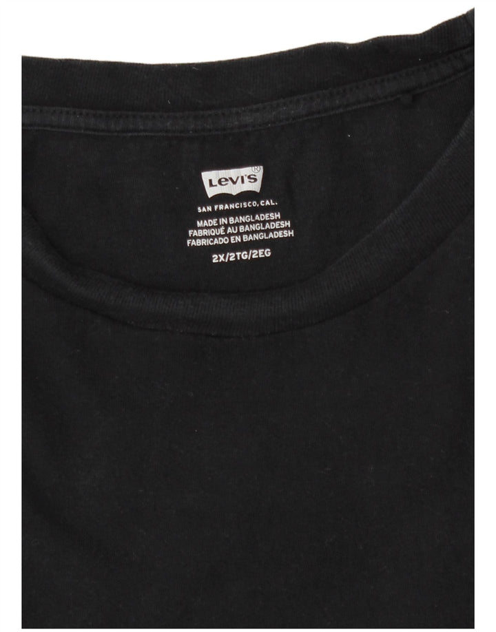 Женская футболка Levi's Top UK 20 2XL, черный хлопок