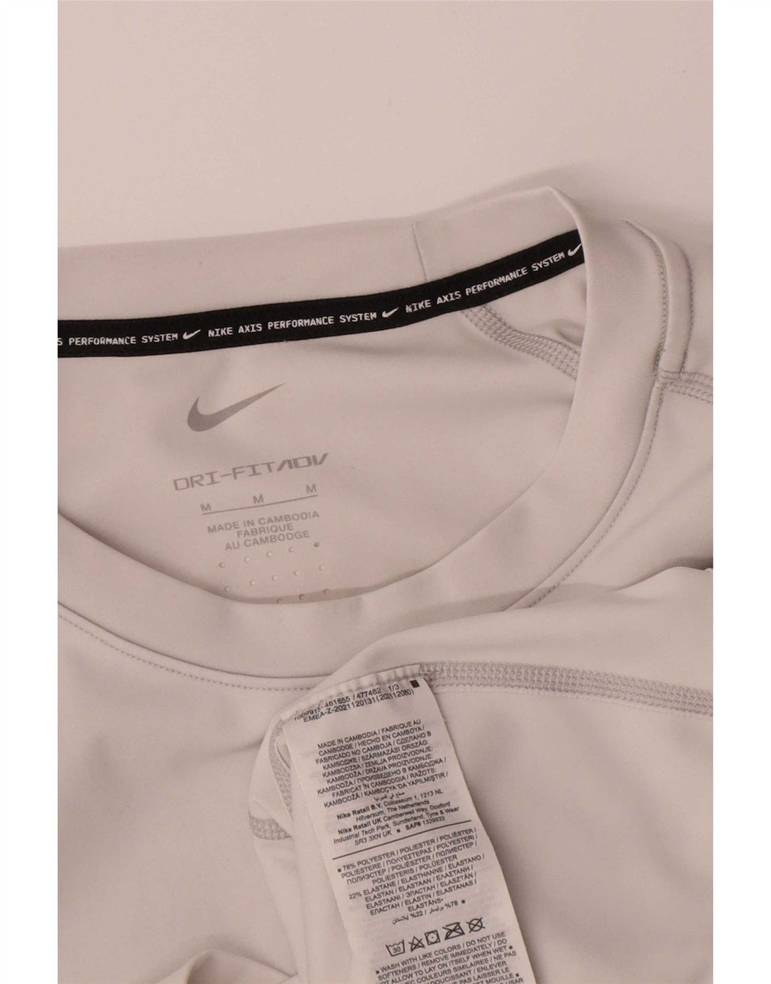 Мужская футболка Nike Dri Fit из полиэстера среднего серого цвета
