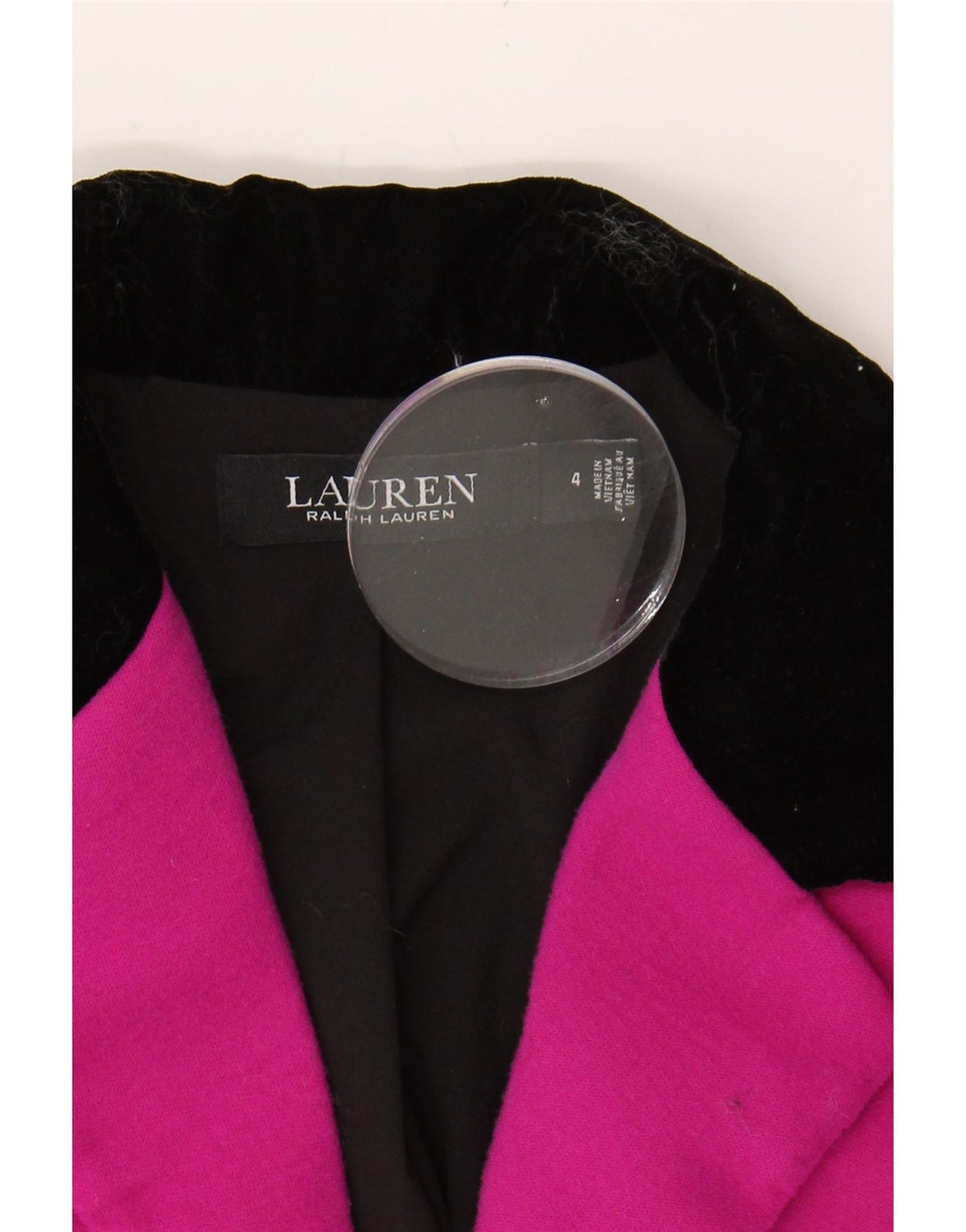 RALPH LAUREN Womens 3 Button Blazer Jacket US 4 Small Pink Vintage Ralph Lauren and Second-Hand Ralph Lauren from Messina Hembry 
