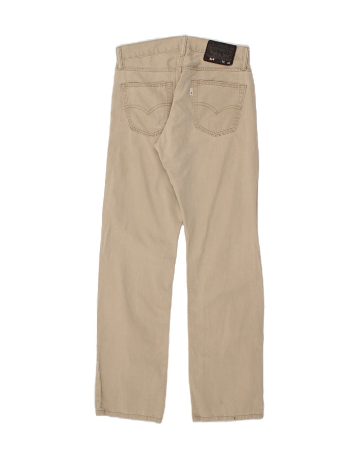Мужские прямые джинсы LEVI'S 514 W30 L32 Бежевые, хлопок