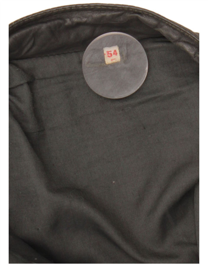 Винтажная мужская кожаная куртка IT 54 2XL Серая