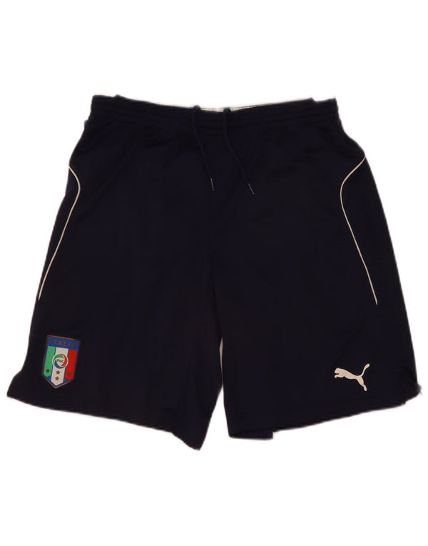 Спортивные шорты Puma Mens Italia среднего размера, темно-синие, спортивные
