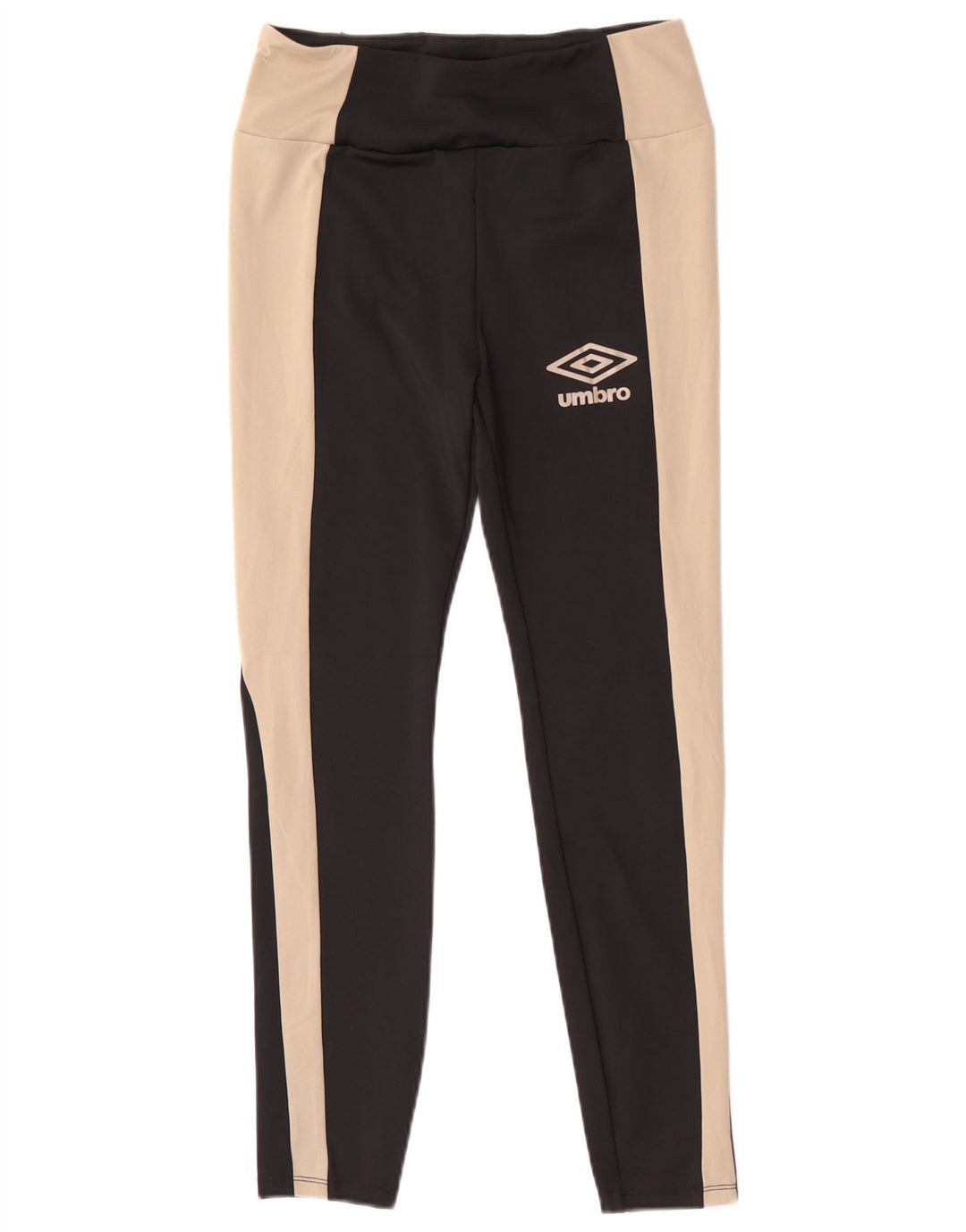Женские леггинсы Umbro UK 12, средний черный полиэстер с цветными блоками