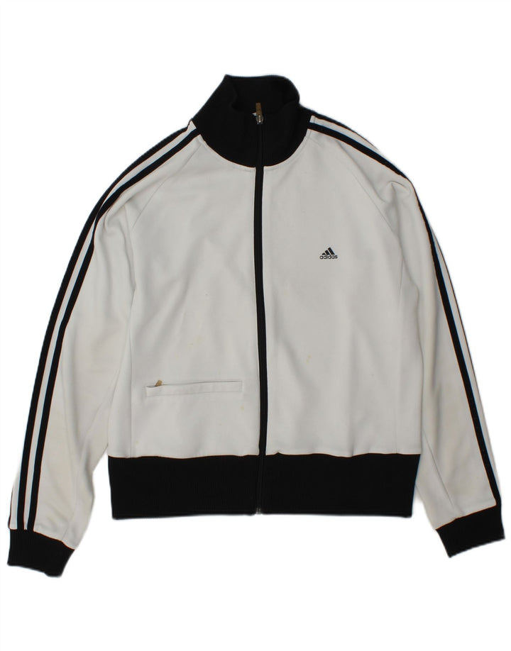 Женский спортивный костюм Adidas Top Jacket UK 18 XL Белый полиэстер с цветными блоками
