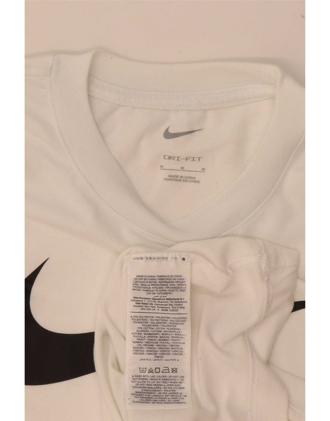 Мужская футболка Nike Dri Fit с графическим рисунком, средний белый полиэстер
