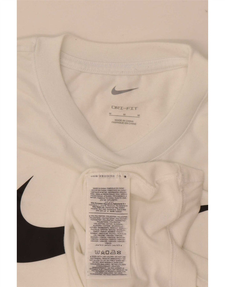 Мужская футболка Nike Dri Fit с графическим рисунком, средний белый полиэстер