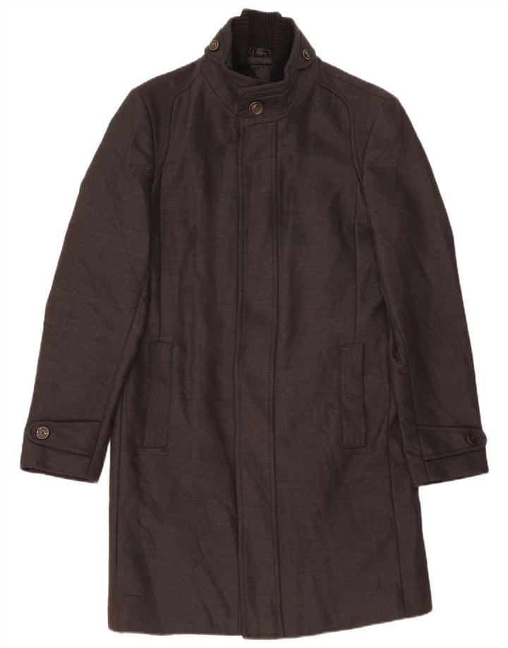 Мужской тренч Zara UK 38 средний черный