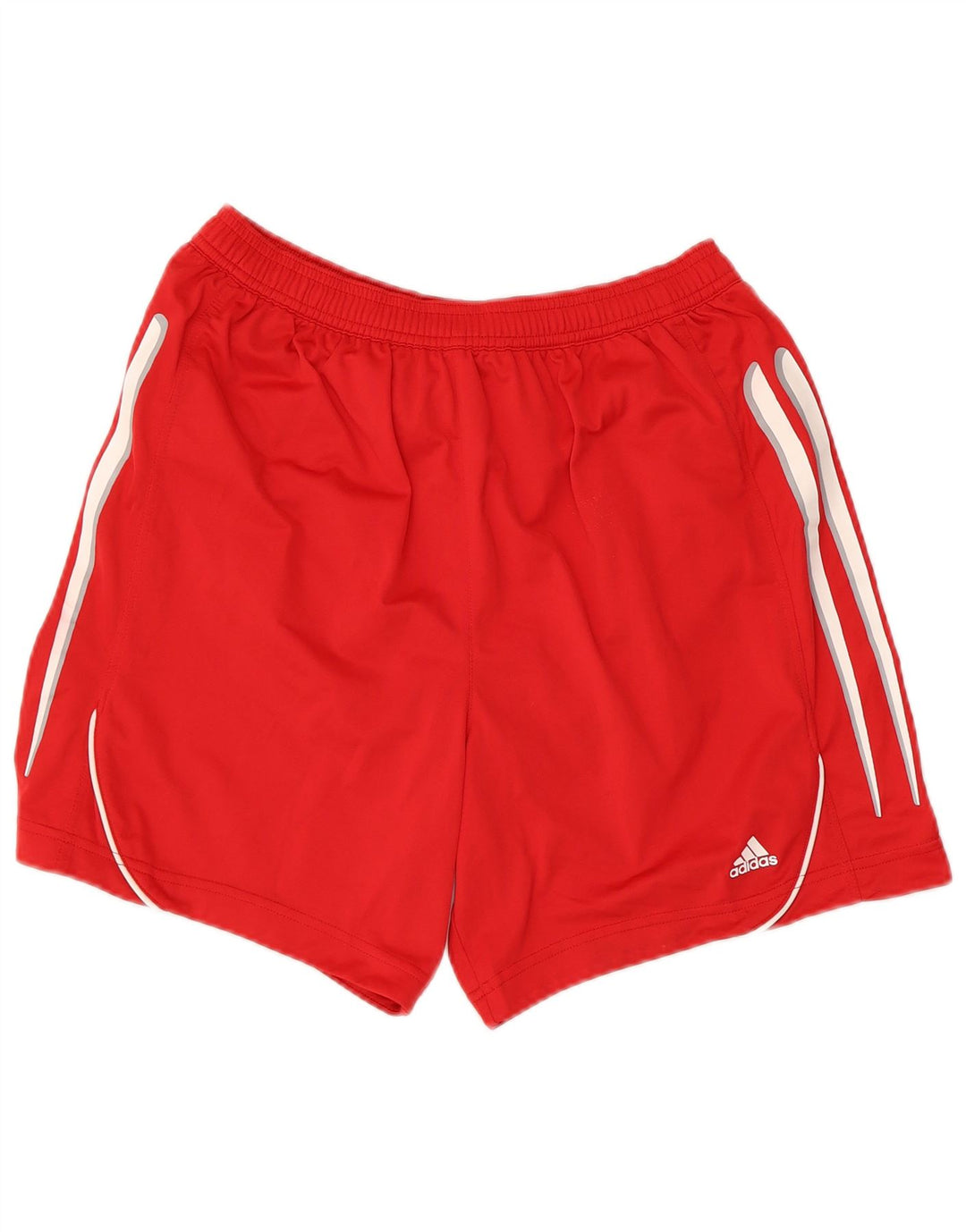 Мужские спортивные шорты Adidas среднего красного цвета из полиэстера