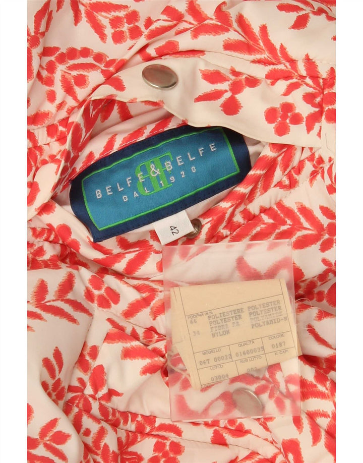 Belfe & Womens Oversized двусторонняя куртка с капюшоном IT 42 Medium Red Floral