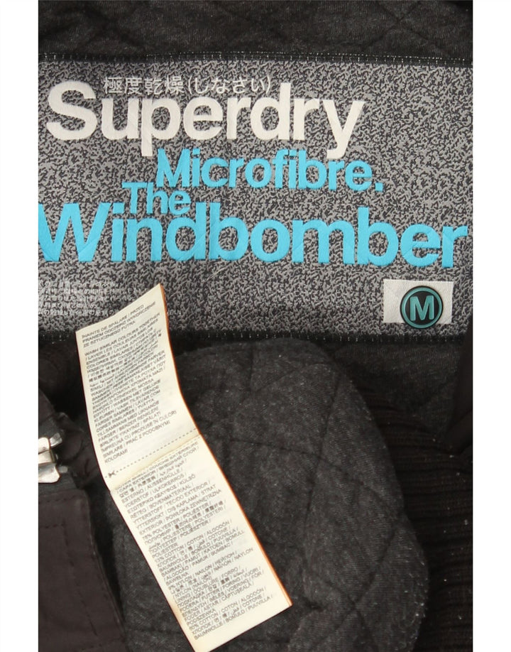 Женская ветровка с капюшоном Superdry The Windbomber UK 14, средний черный