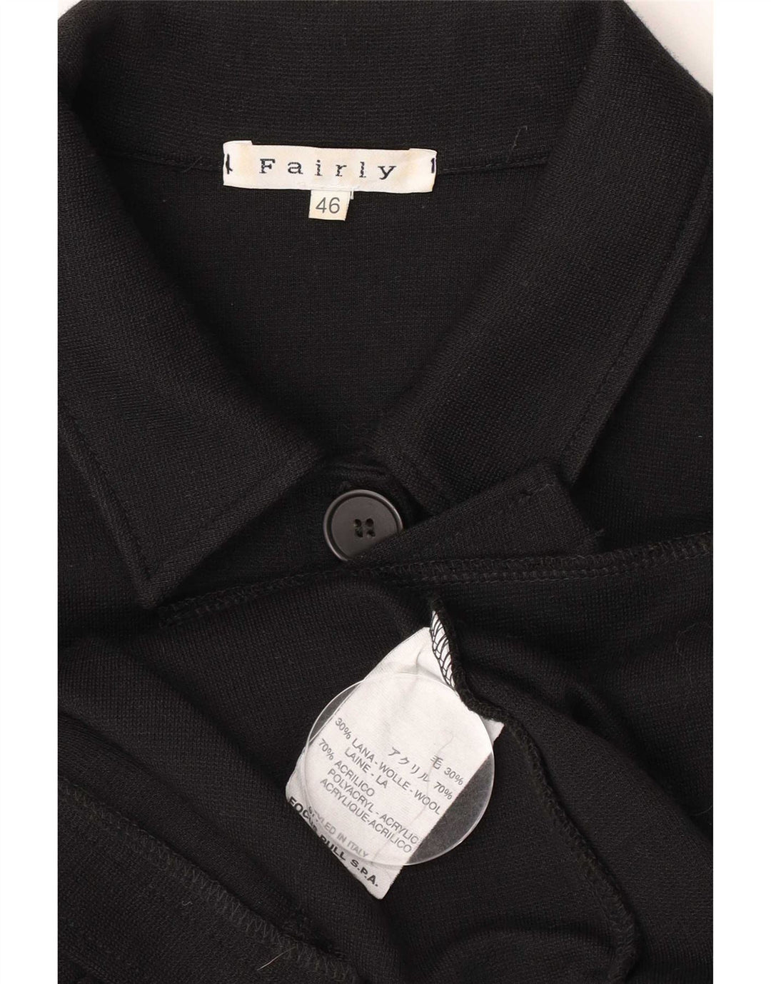 Женское пальто Fairly IT 46, большое, черное, шерсть