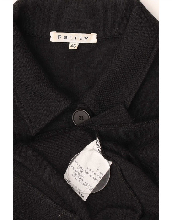Женское пальто Fairly IT 46, большое, черное, шерсть