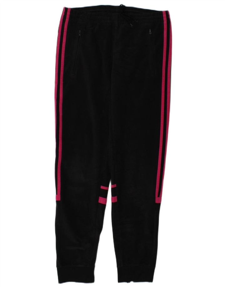 ADIDAS Womens Tracksuit Trousers Joggers UK 8 Small Black Polyester