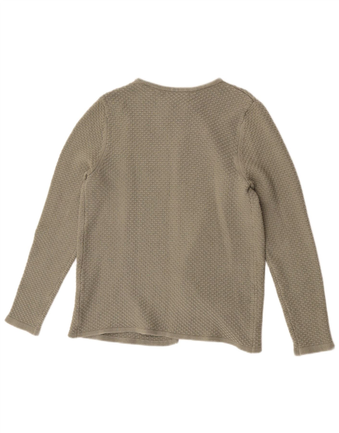 Crew Clothing Женский открытый кардиган-свитер UK 14, средний зеленый хлопок, хлопок