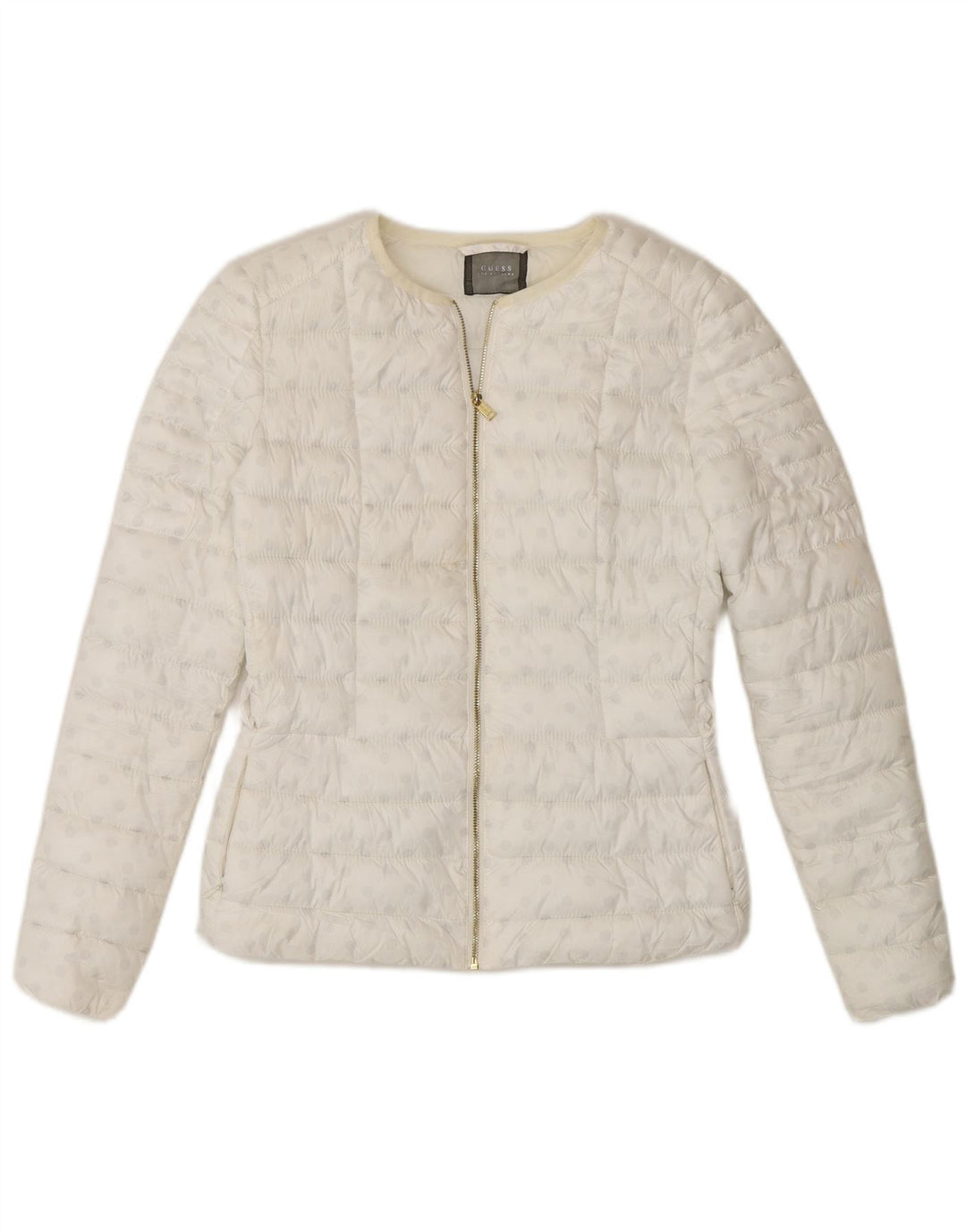 Guess Женская стеганая куртка UK 6 XS из полиэстера с белыми пятнами