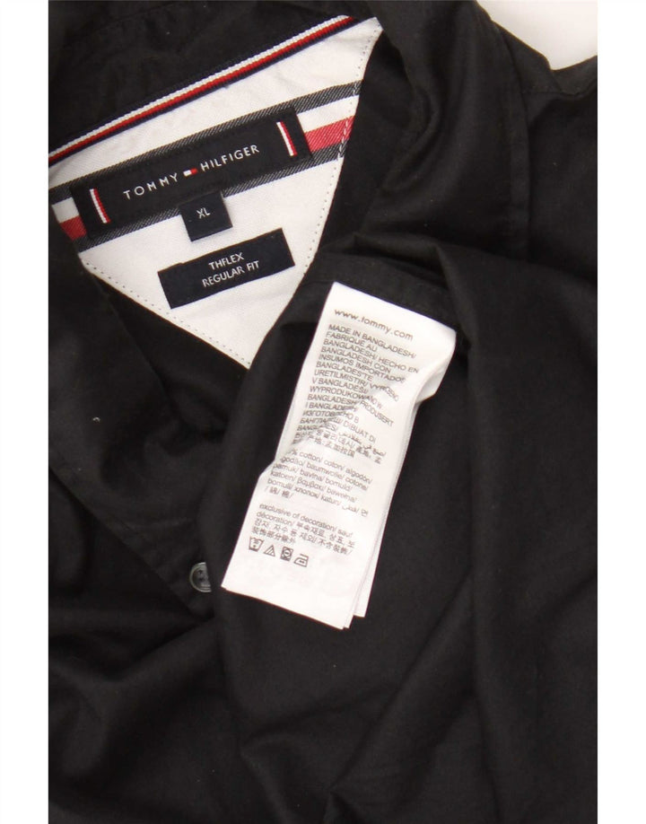 Мужская рубашка обычного кроя Tommy Hilfiger XL, черный хлопок