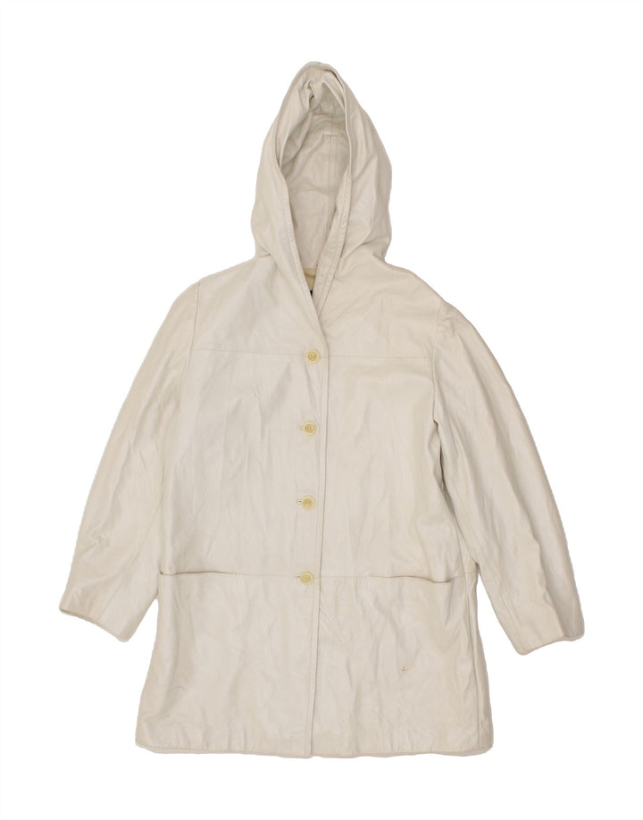 FABRIZIO CORSI Womens Hooded Overcoat UK 16 Large White Vintage Fabrizio Corsi and Second-Hand Fabrizio Corsi from Messina Hembry 