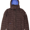 Мужская утепленная куртка с капюшоном Superdry UK 36, маленькая, черный нейлон