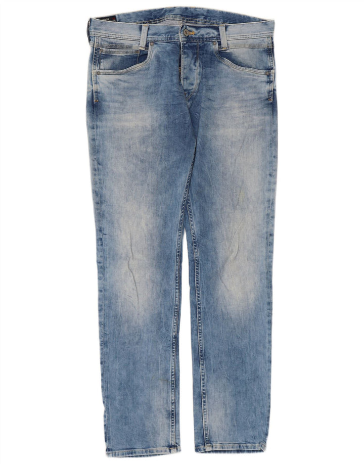 PEPE Jeans Женские прямые джинсы W33 L32 Синий хлопок
