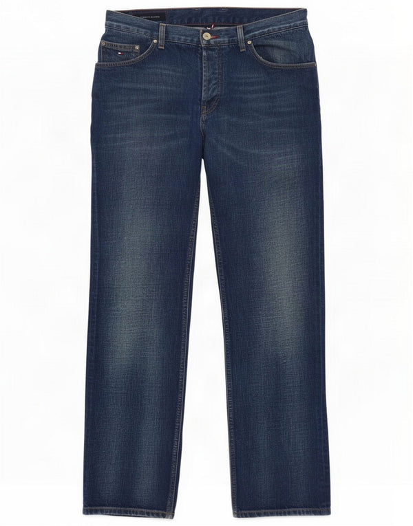 Мужские прямые джинсы Tommy Hilfiger W34 L30, синий хлопок