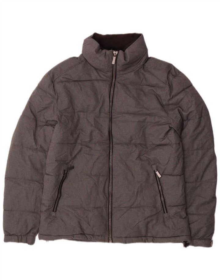 Мужская стеганая куртка Zara UK 36, маленький серый полиэстер