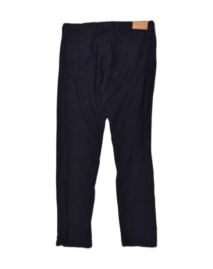 MASSIMO DUTTI Womens Casual Fit Slim Casual Trousers W36 L32 Navy Blue | Vintage Massimo Dutti | Thrift | Second-Hand Massimo Dutti | Used Clothing | Messina Hembry 