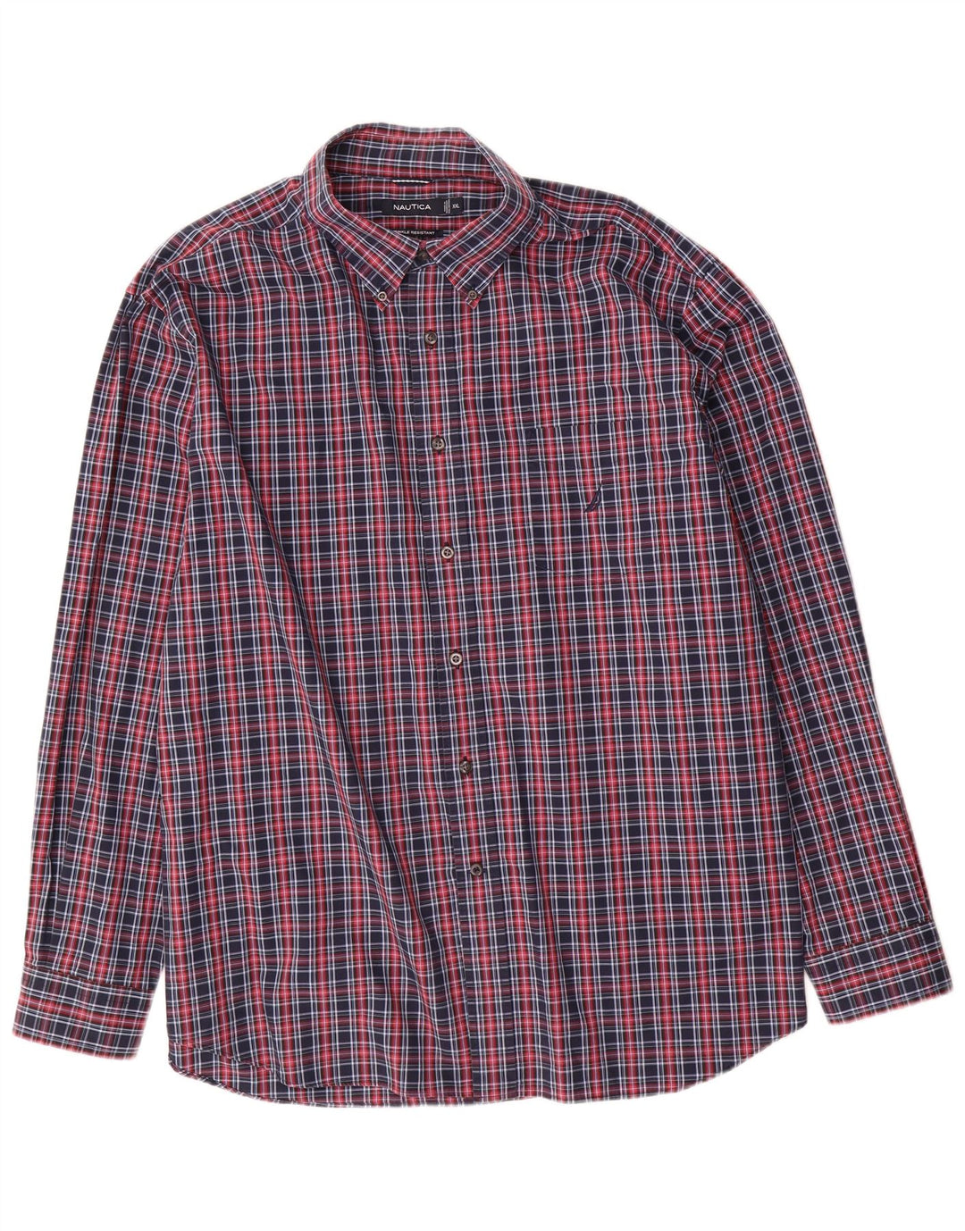 Мужская рубашка Nautica 2XL, темно-синяя клетка, хлопок