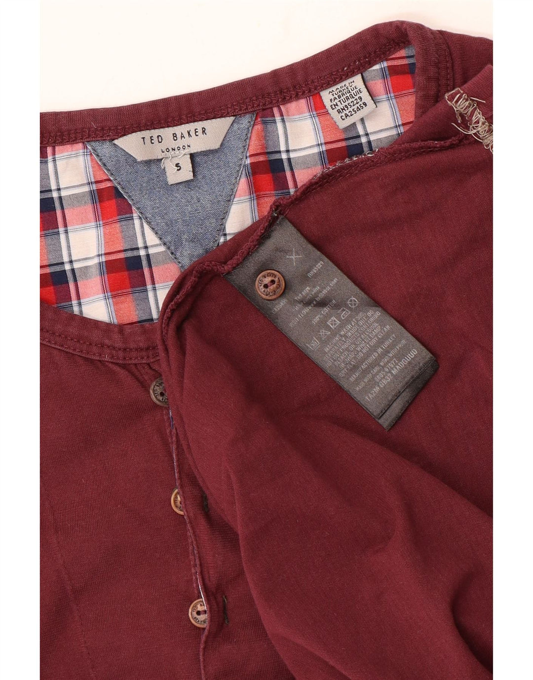 Женский топ с длинными рукавами Ted Baker, размер 5 XL, бордовый хлопок