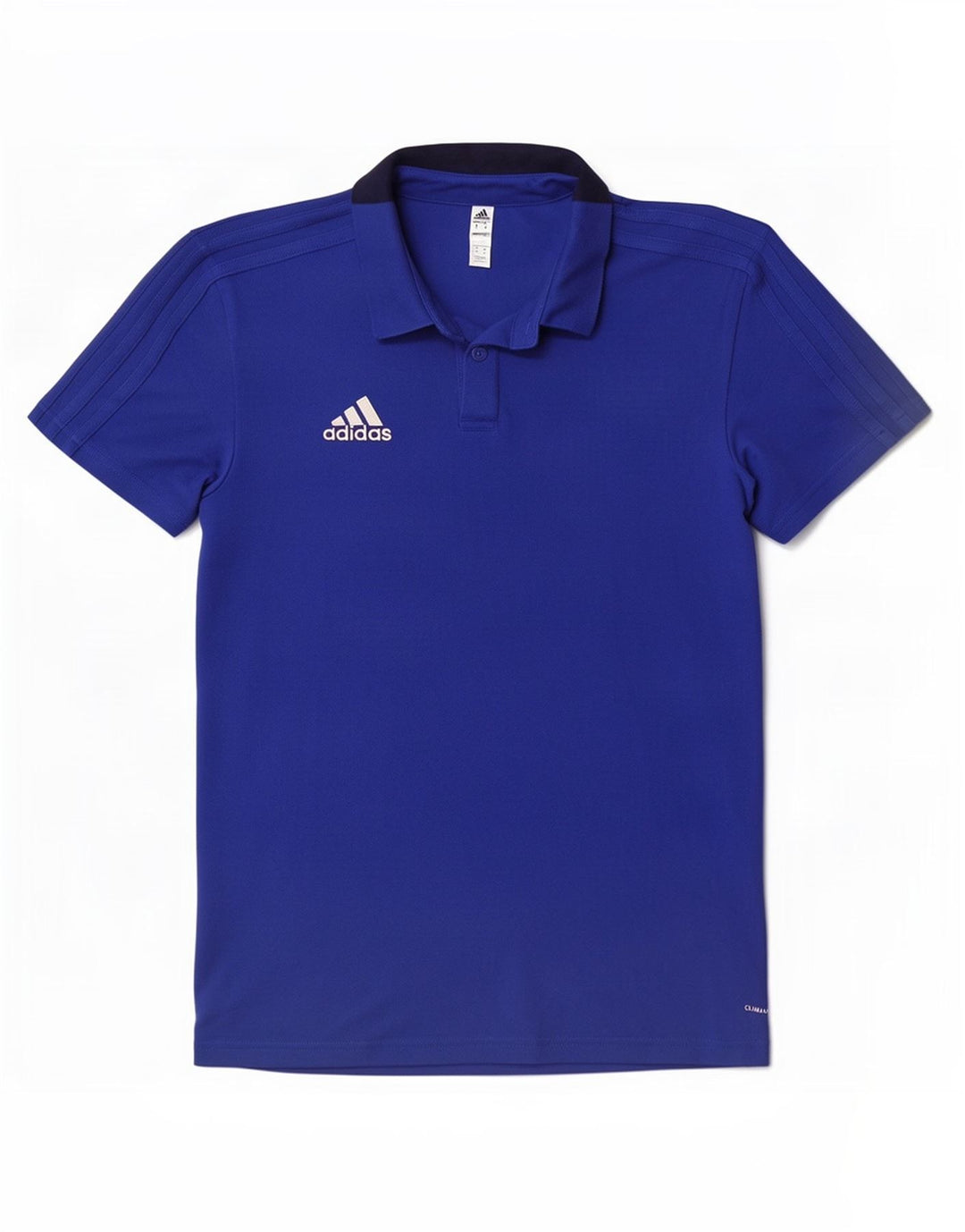 Мужская рубашка-поло Adidas Climalite среднего синего цвета, хлопок с цветными блоками