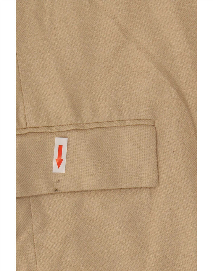 Женский пиджак с открытым рукавом 3/4 Zara UK 12, средний бежевый