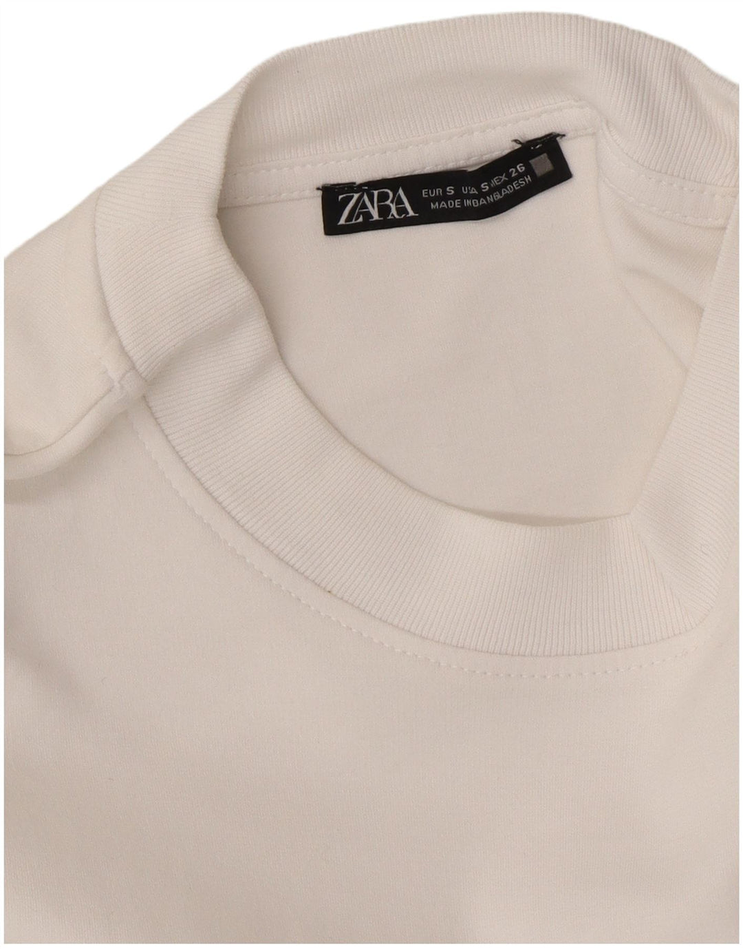 ZARA Womens Oversized Top Long Sleeve UK 10 Small White