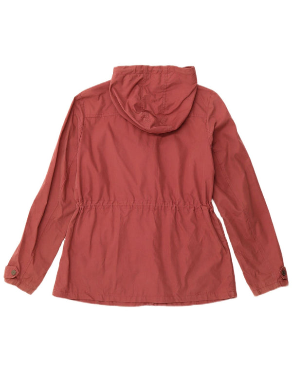 Женская дафлкот с капюшоном FAT FACE UK 12, средний темно-бордовый хлопок, хлопок