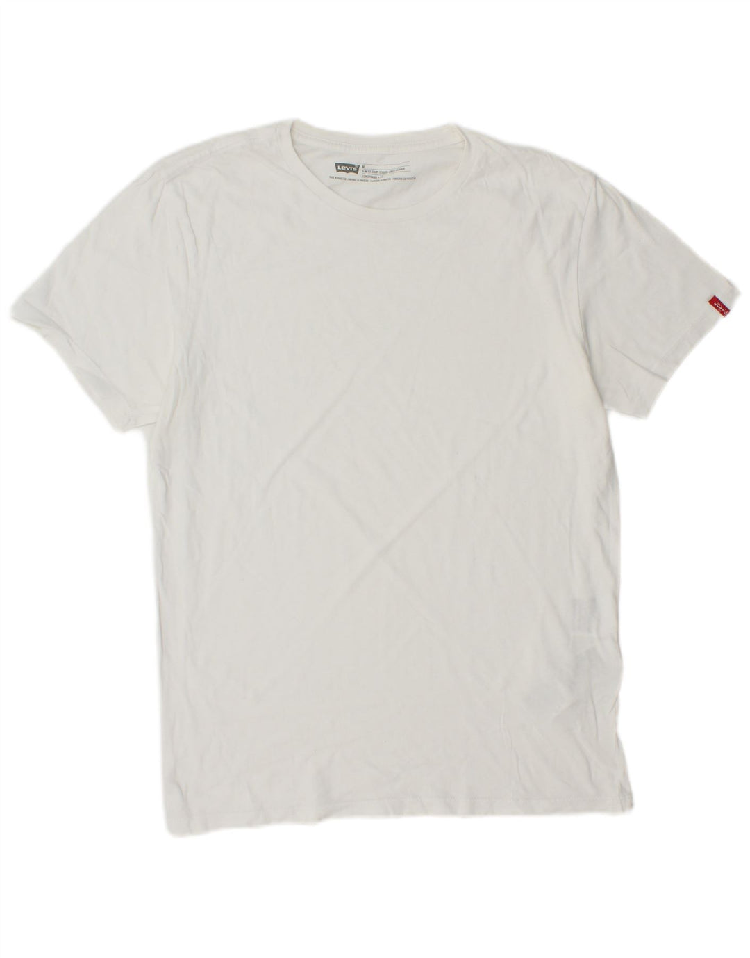 LEVI'S Mens Slim Fit T-Shirt Top Medium White Cotton