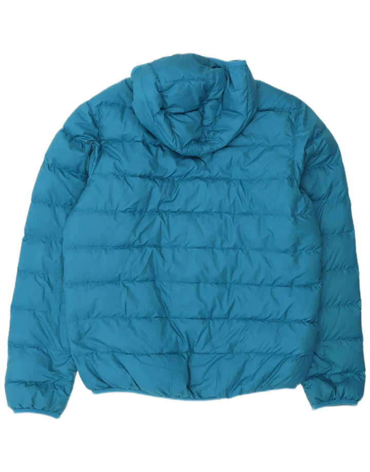Мужская стеганая куртка с капюшоном Jack Wolfskin UK 40/42, большой синий полиэстер
