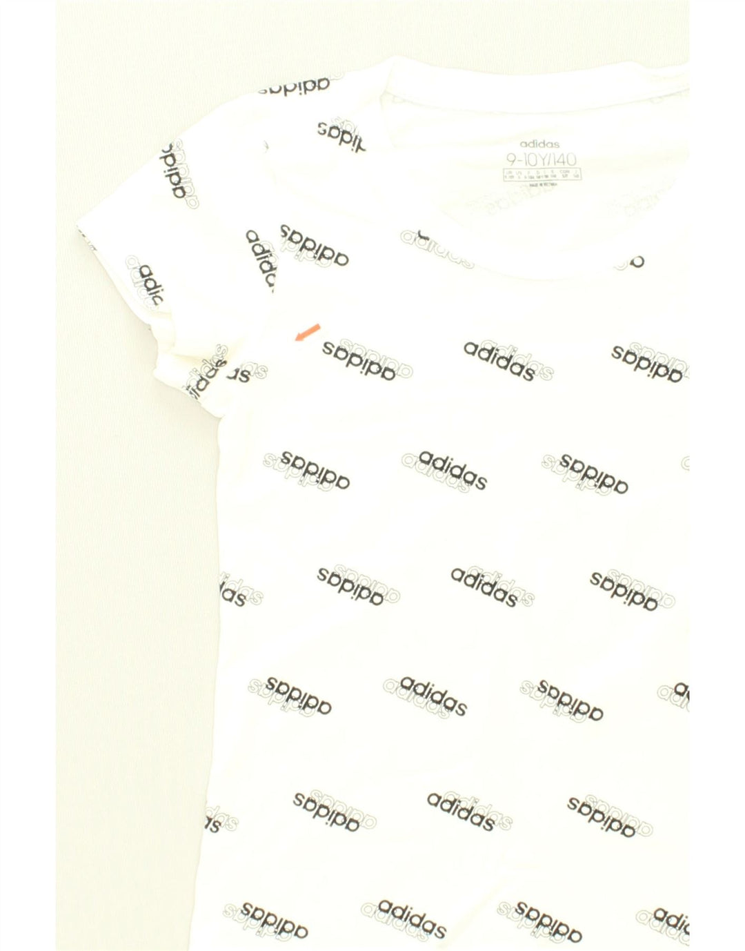 ADIDAS Girls Graphic T-Shirt Top 9-10 Years White | Vintage Adidas | Thrift | Second-Hand Adidas | Used Clothing | Messina Hembry 