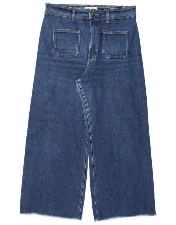 Женские широкие джинсы с завышенной талией Zara EU 46 2XL W36 L28 синие