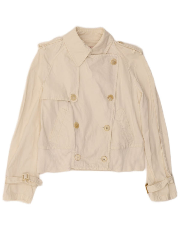 Красная женская укороченная куртка в стиле милитари Valentino IT 42 Medium Off White