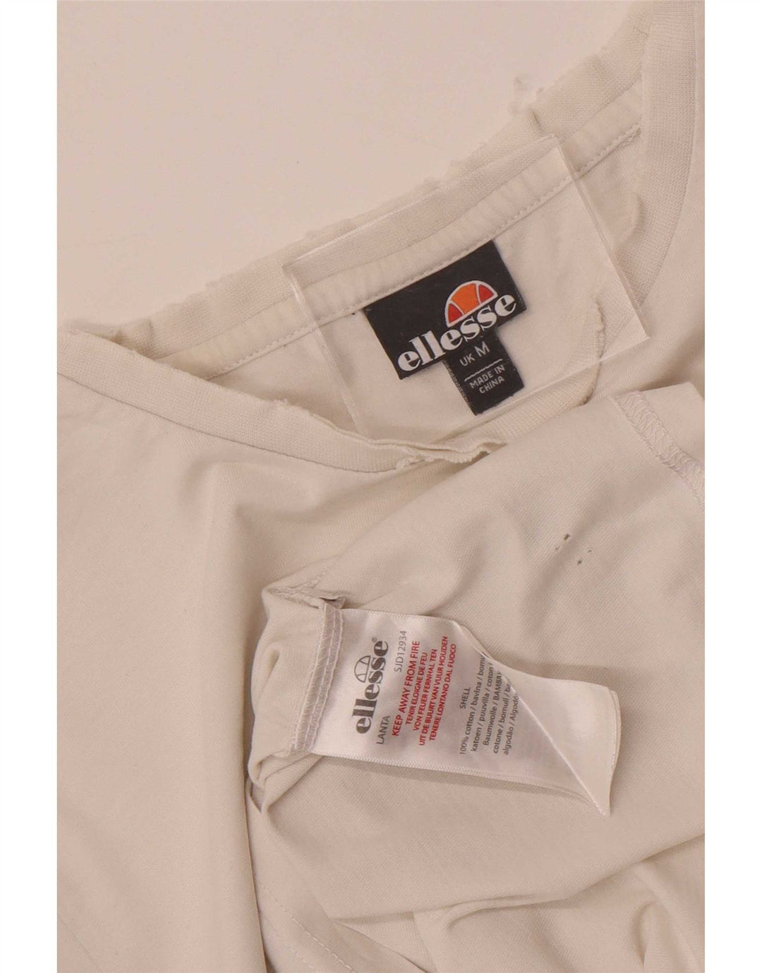 Мужская футболка Ellesse с графическим рисунком, средний белый хлопок с цветными блоками