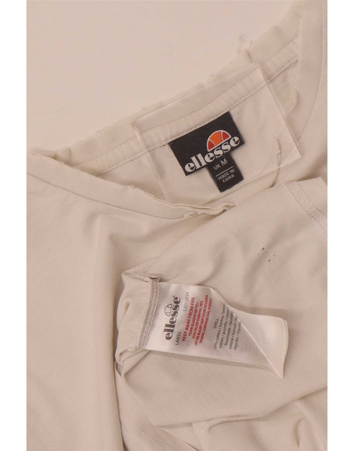 Мужская футболка Ellesse с графическим рисунком, средний белый хлопок с цветными блоками