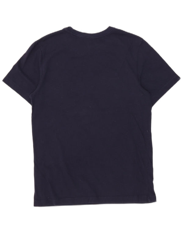 Мужская футболка Nike Dri Fit с графическим рисунком, маленький темно-синий хлопковый топ