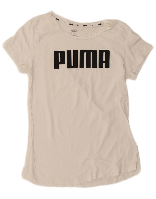 Женская футболка с рисунком Puma Top UK 10, маленькая белая
