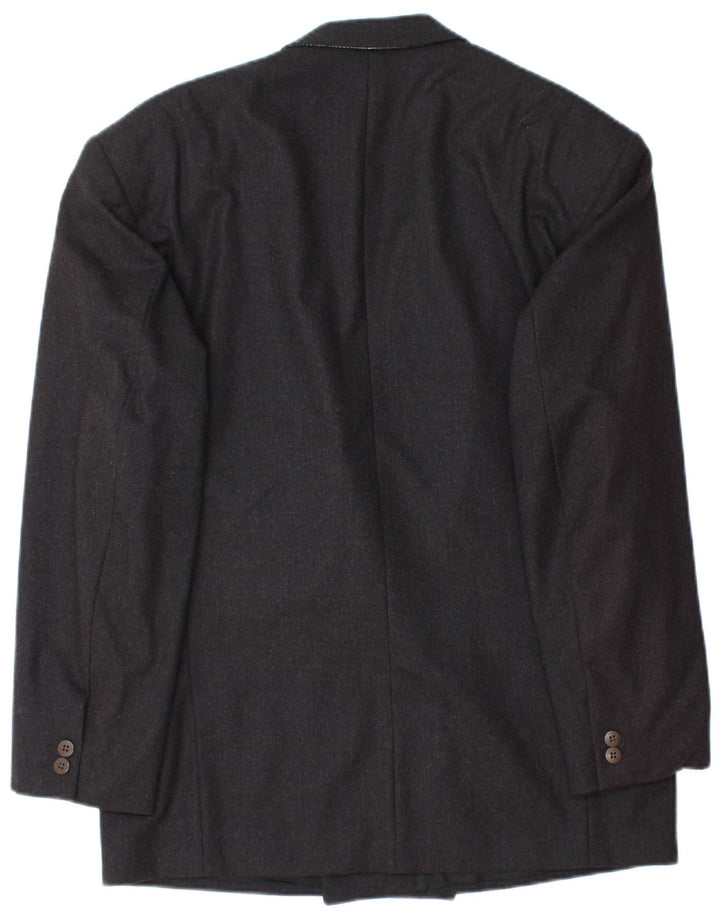 Мужской двубортный пиджак Reiss IT 48, средний черный, новая шерсть