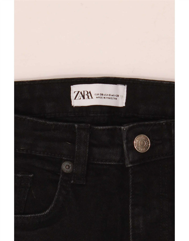 Женские укороченные джинсы Zara EU 38 Small W28 L24, черные