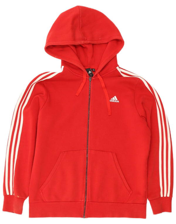 Мужской свитер с капюшоном на молнии Adidas XL, красный хлопок