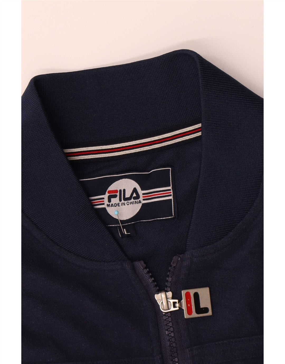 Мужской спортивный костюм Fila, большая куртка из хлопка темно-синего цвета