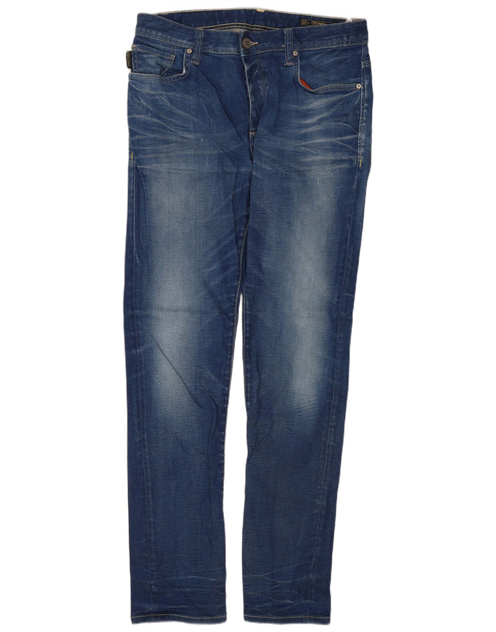 Мужские узкие джинсы JACK & JONES W32 L32 синие, хлопок
