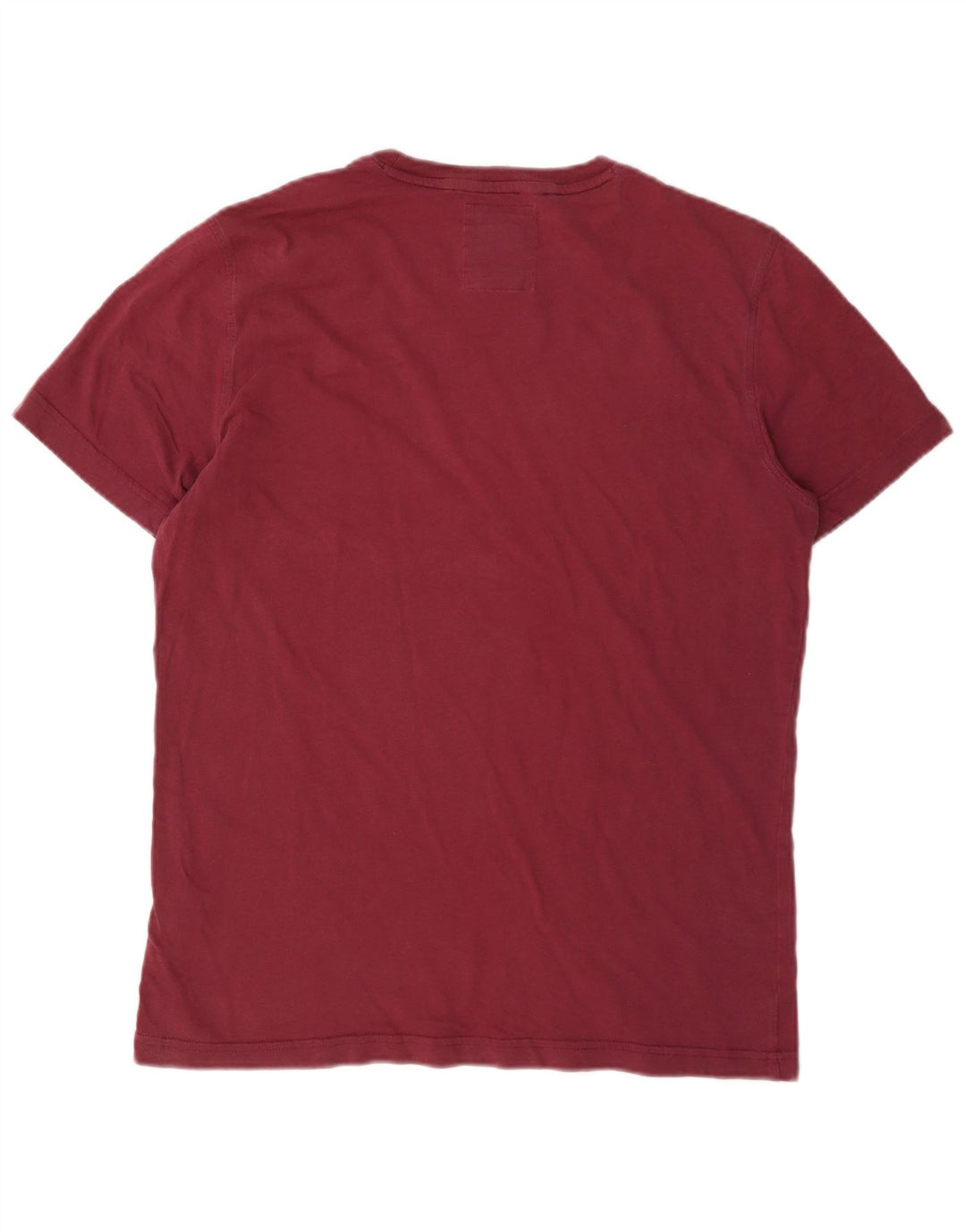 Crew Clothing Мужская футболка из хлопка среднего темно-бордового цвета